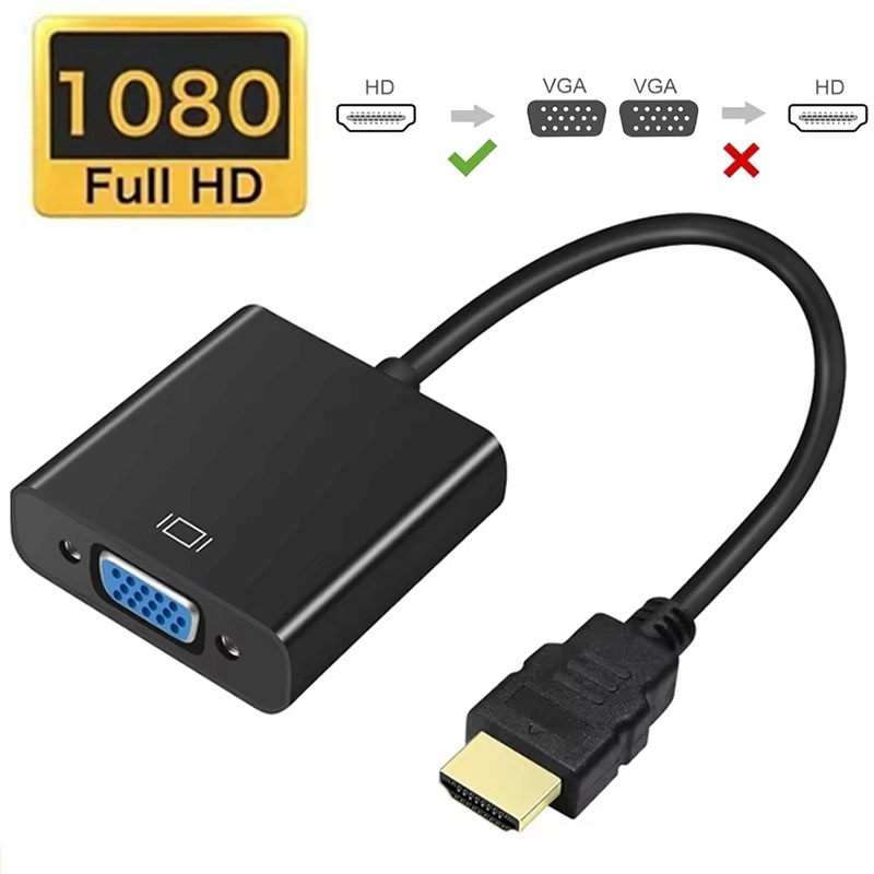Hdmi Vga Adapter - 1080P HDMI-compatibel naar VGA-adapter HDTV mannelijk