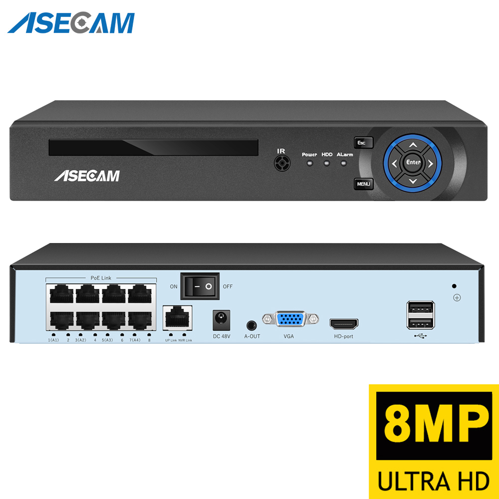 Monitor Portable Usb - Super 8MP POE NVR Videorecorder Audio