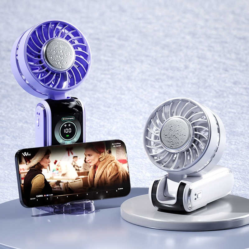 Monitor Portable Usb - Draagbare handzame miniventilator 3600mAh opvouwbare nekventilator