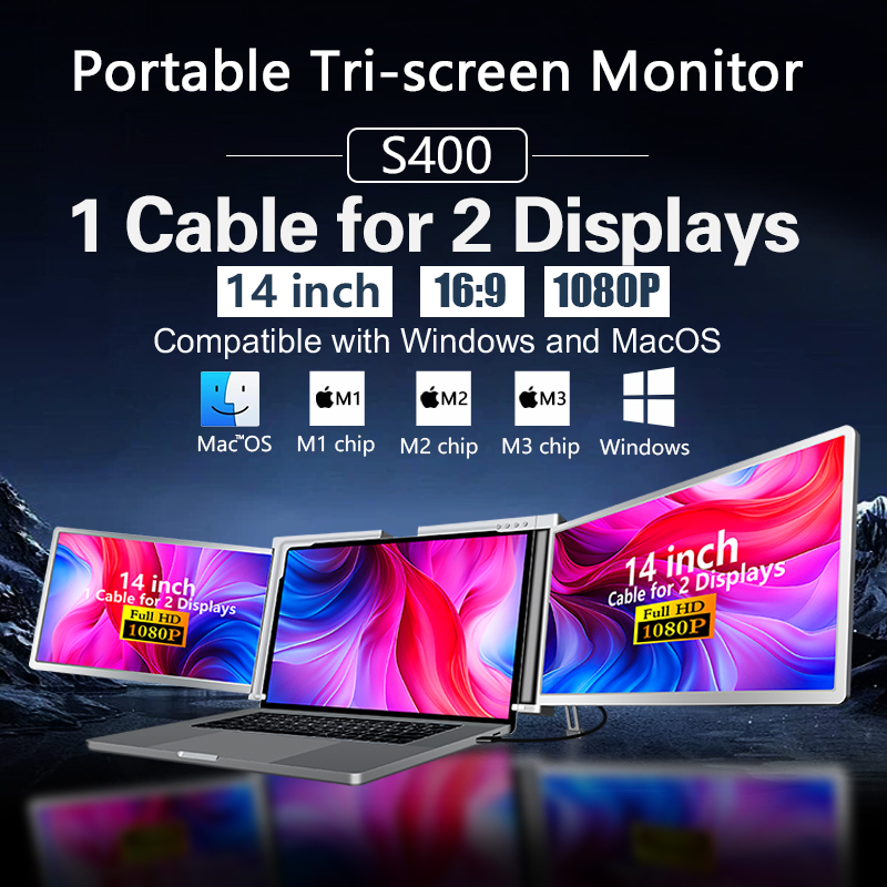 Monitor Portable Usb - 14 inch dubbele monitor draagbare gaminglaptop