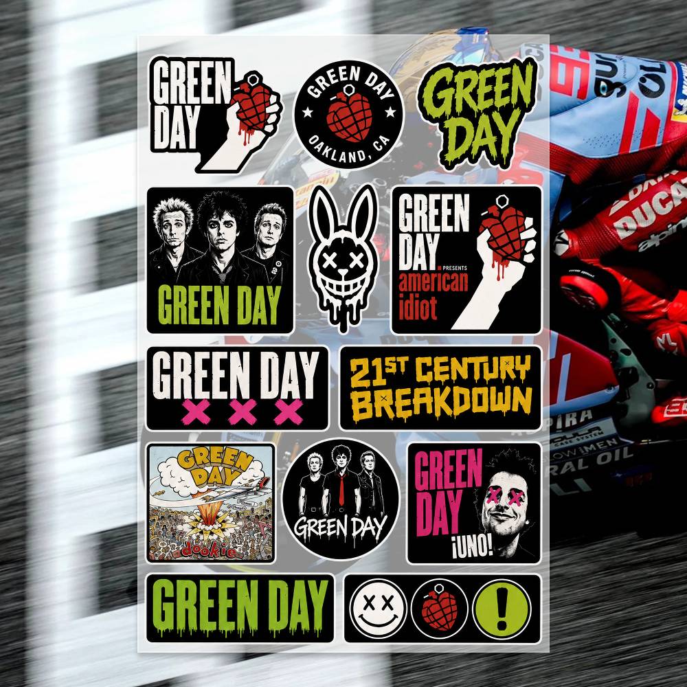 Laptop Accessories Wallpaper - G-Green Day Stickers Moto Sticker Auto