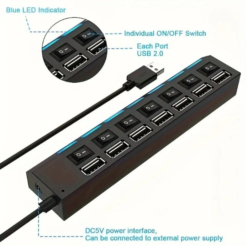 USB 2.0 Hub 4/7 Poort Splitter - Laptop Accessories And Gadgets recensie en prijs
