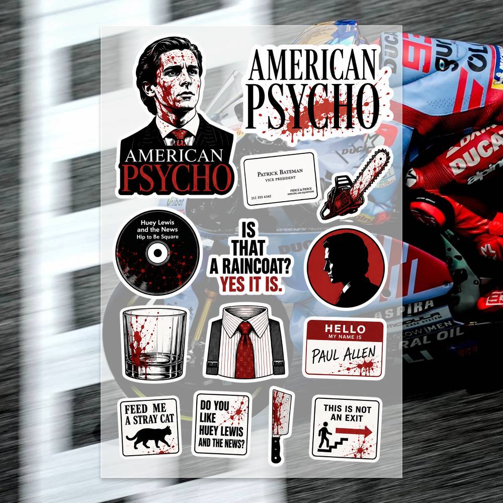 A-merican P-sycho Stickers Mot - Laptop Accessories Wallpaper recensie en prijs