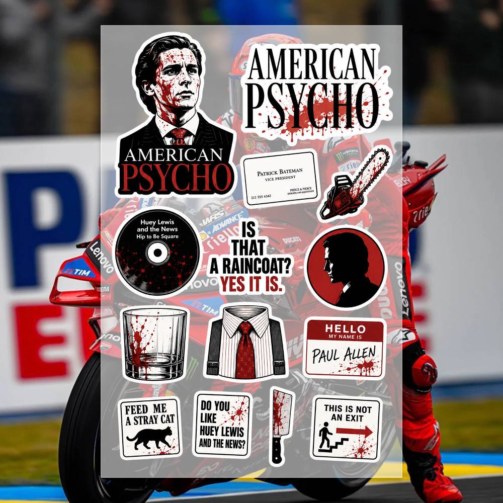 A-merican P-sycho Stickers Mot - Laptop Accessories Wallpaper recensie en prijs
