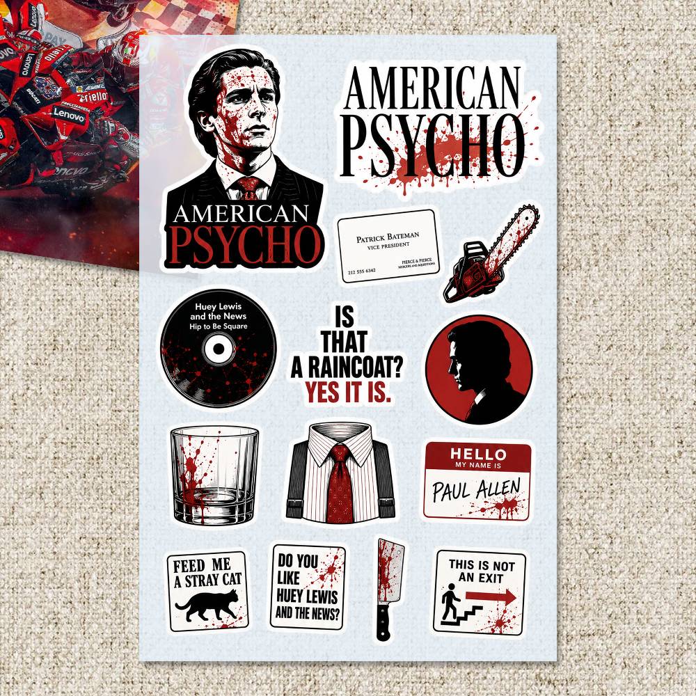 A-merican P-sycho Stickers Mot - Laptop Accessories Wallpaper recensie en prijs