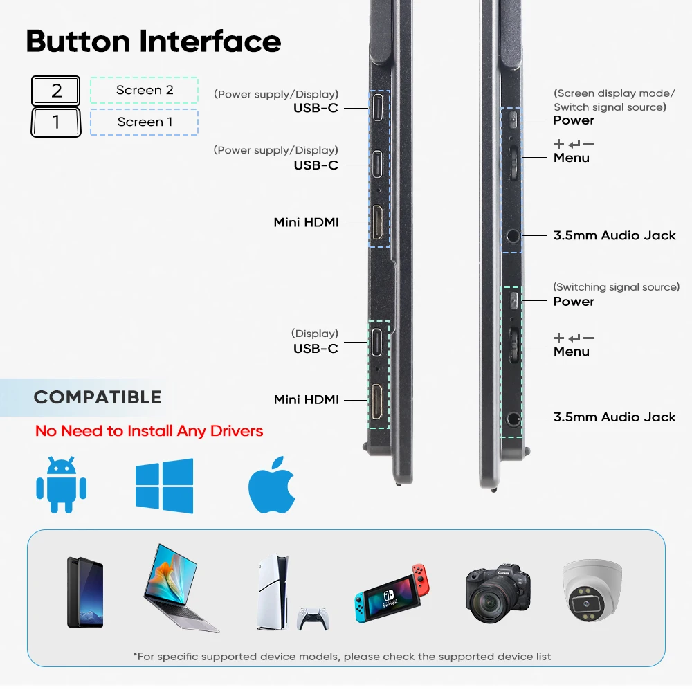 15,6 inch opvouwbare dubbele d - Monitor Portable Usb recensie en prijs