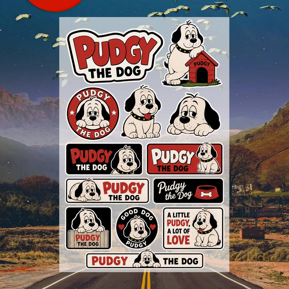 P-udgy the D-og Stickers Moto  - Laptop Accessories Wallpaper recensie en prijs
