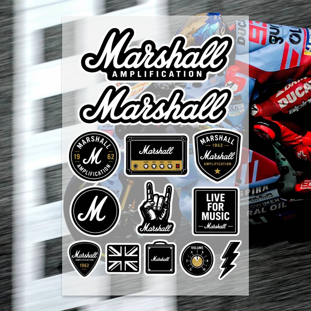 M-arshall Stickers Moto Sticke - Laptop Accessories Wallpaper recensie en prijs