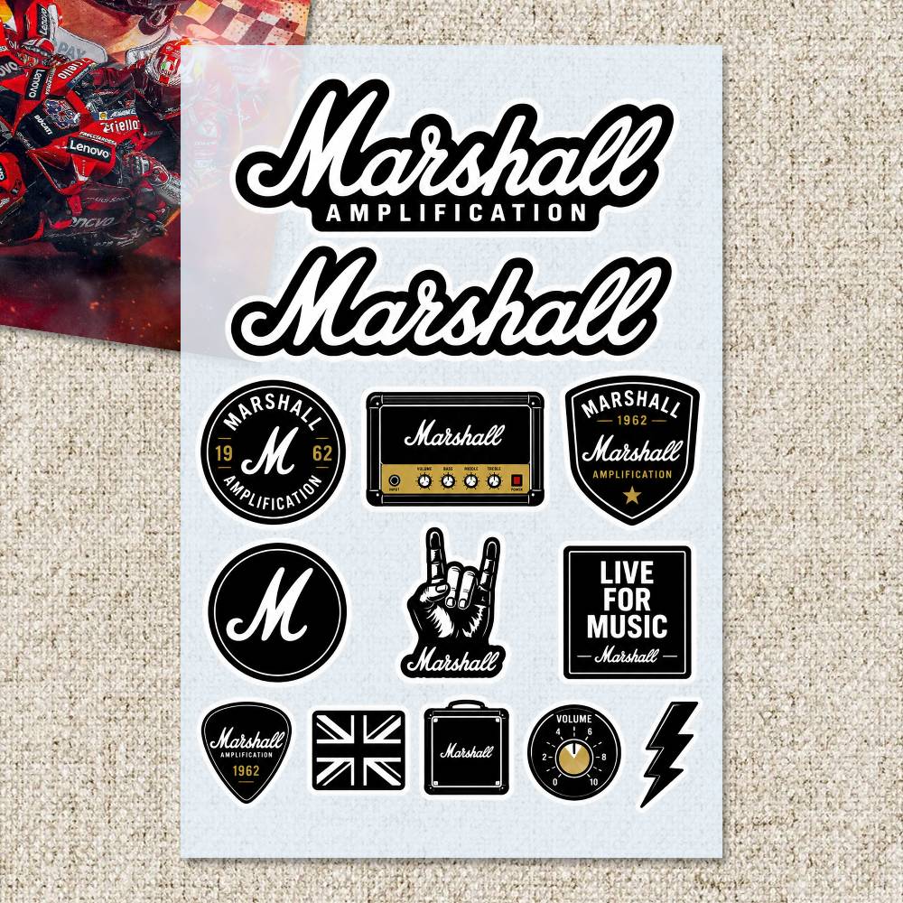 M-arshall Stickers Moto Sticke - Laptop Accessories Wallpaper recensie en prijs