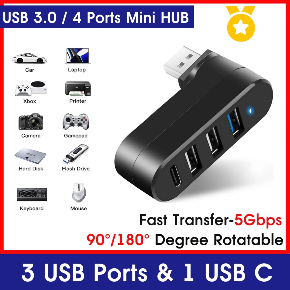 Mini Splitter 4 Poorten USB Hu - Laptop Accessories And Gadgets recensie en prijs